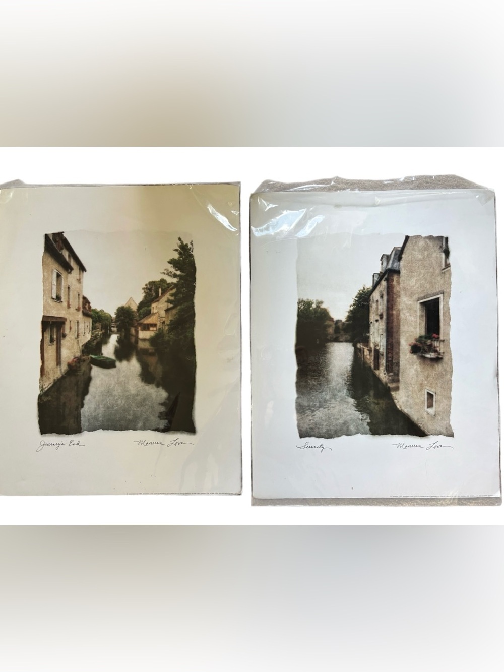 1997-Maureen Love “Journey’s End” + Serenity 16” X 20”  Art Prints Set USA